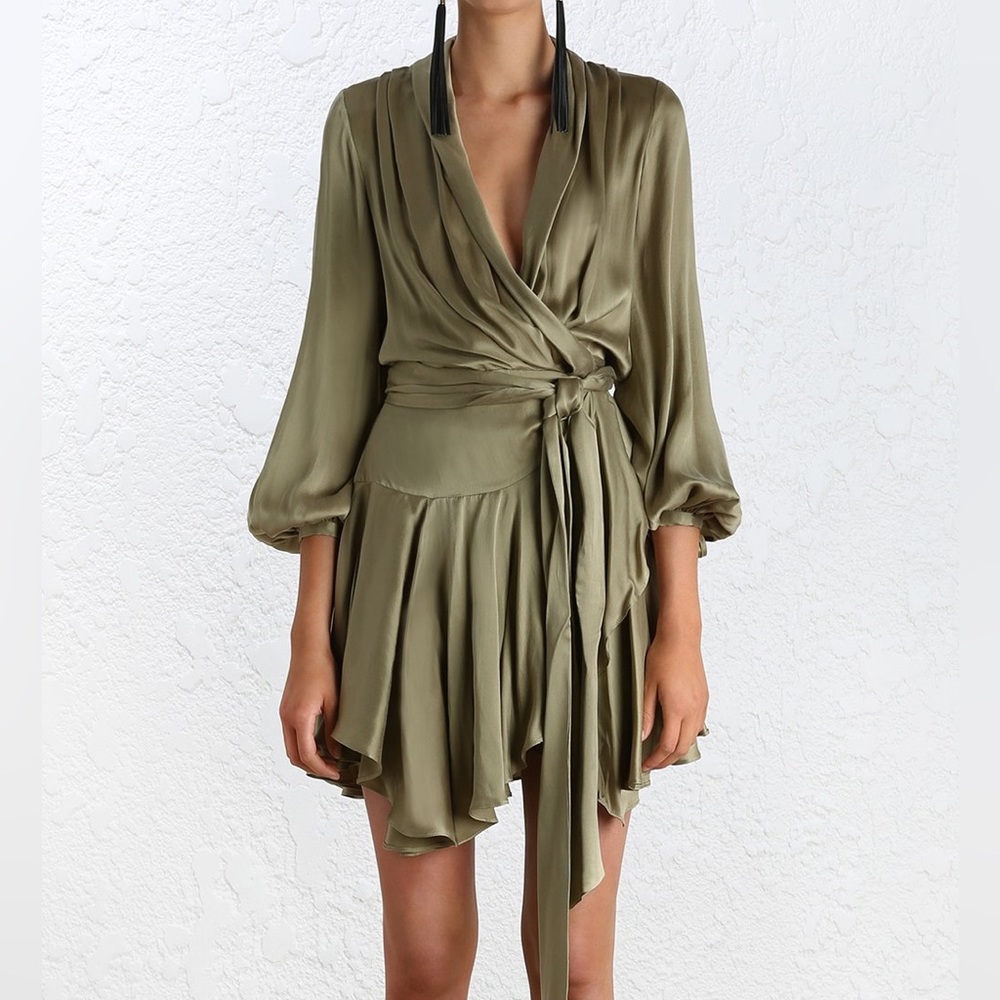 Authentic Zimmerman Silk Wrap mini Dress AU3 US10